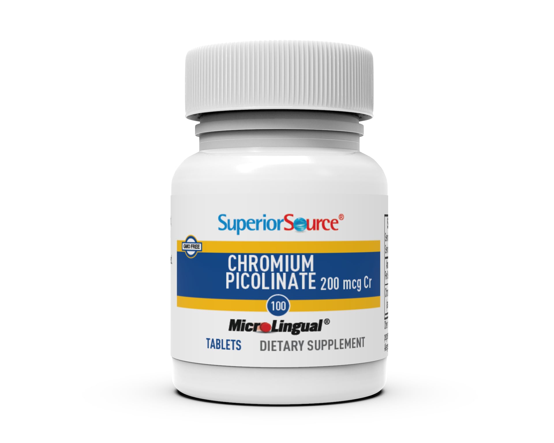 Chromium picolinate tablets from Superior Source support energy production and carbohydrate metabolism.