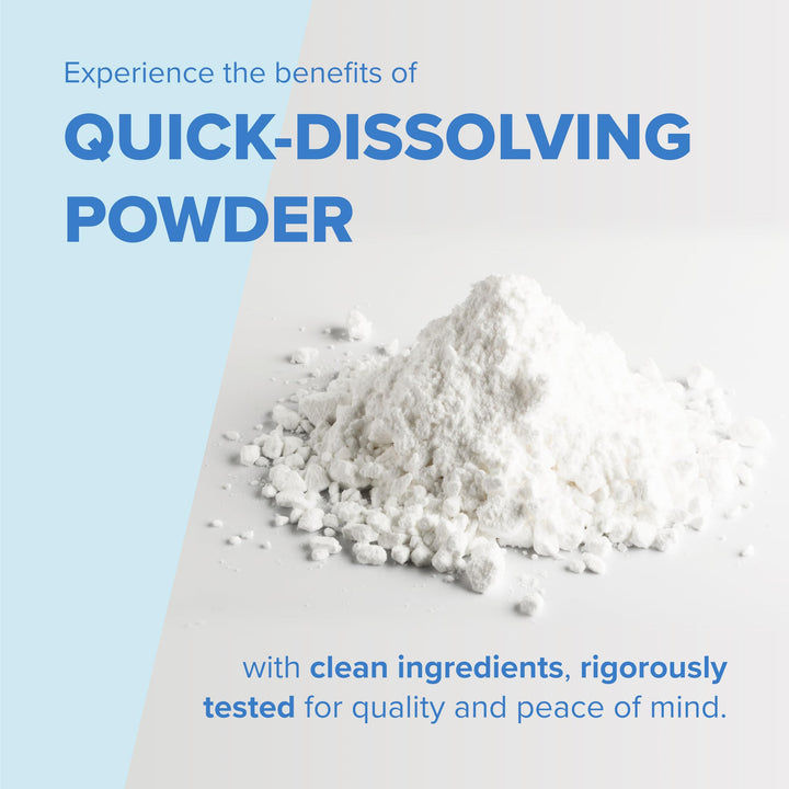 Superior Source Creatine HMB powder jar front shows unflavored powder for versatile use.