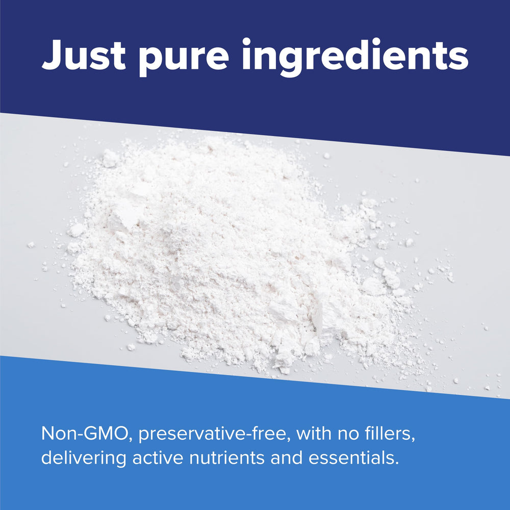 Superior Source Creatine HMB powder pours into a shake for easy mixing.