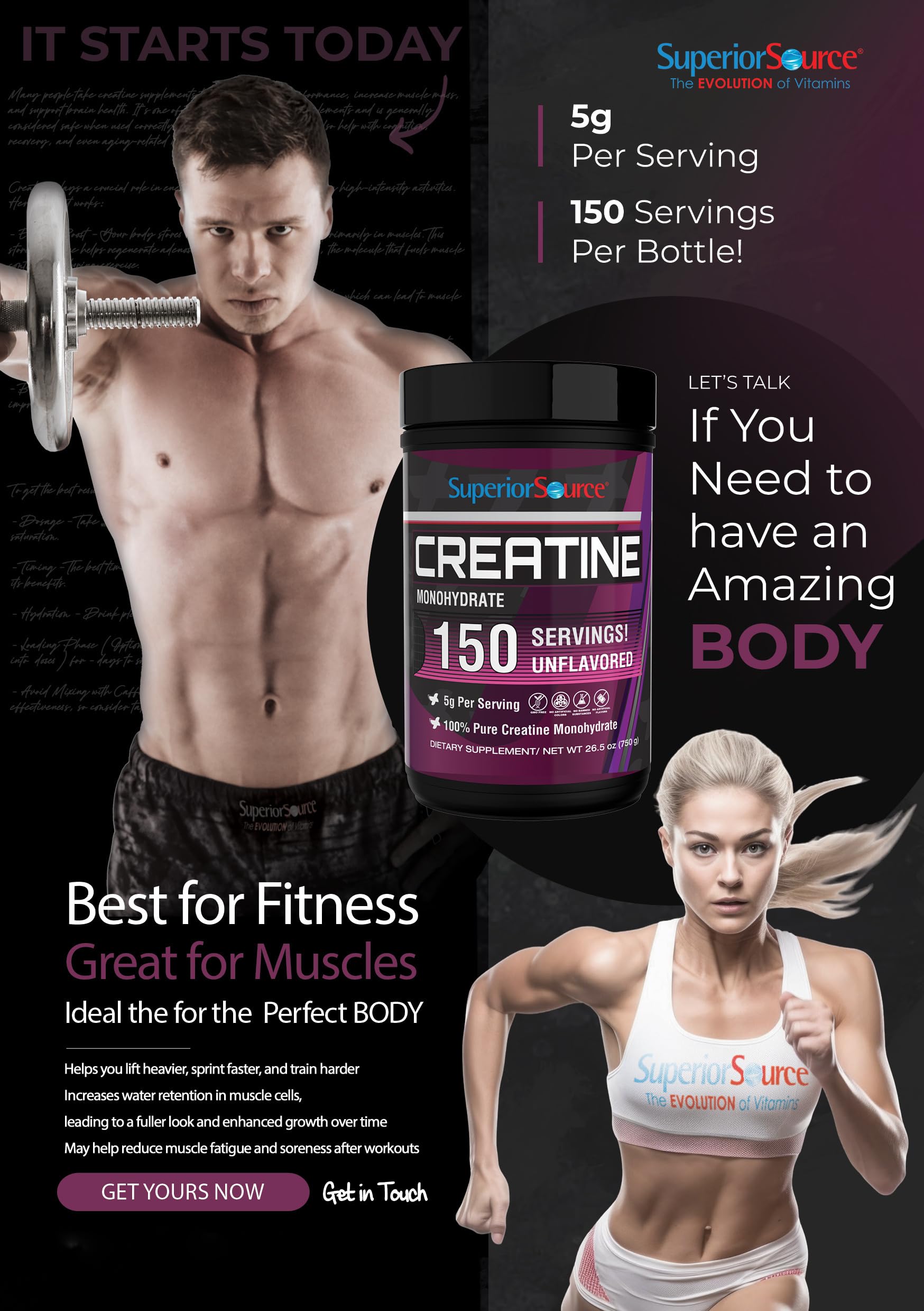 Athlete using shaker with Superior Source Creatine Monohydrate in gym.
