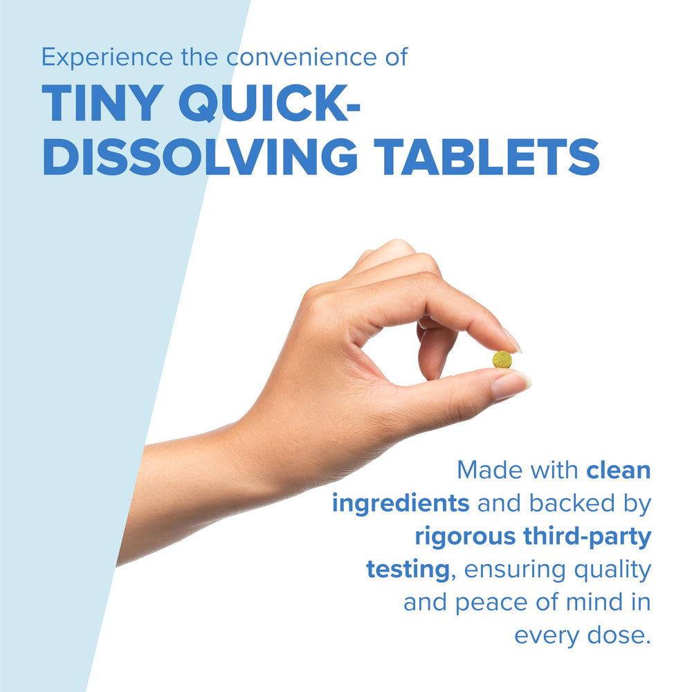 Superior Source microlingual zinc tablets dissolving quickly under the tongue
