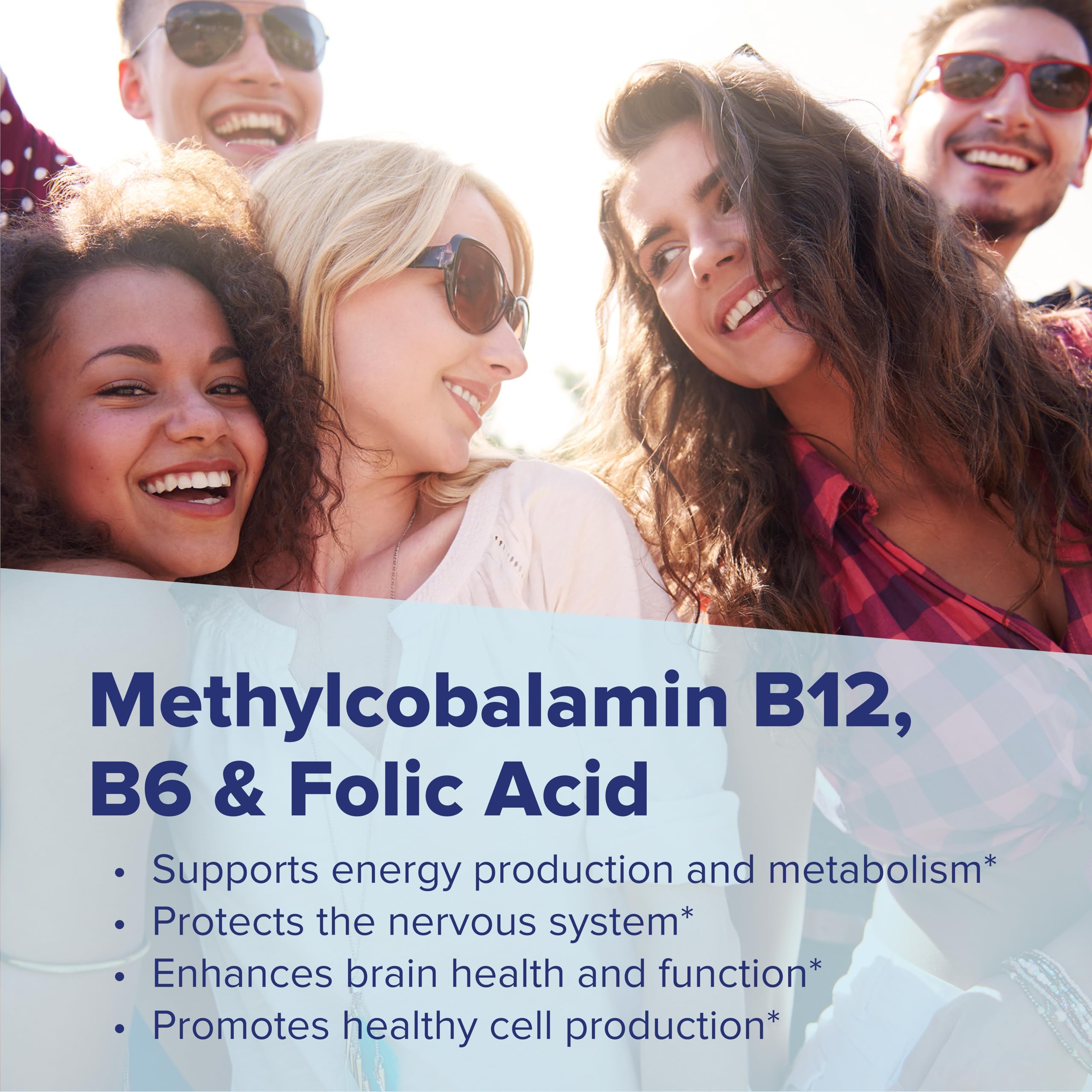 Superior Source No Shot B-12 tablet closeup highlighting potency.
