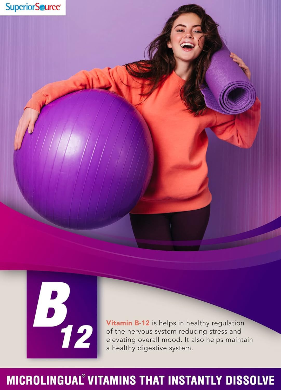 Superior Source non-GMO B-12 tablets emphasize purity and simplicity