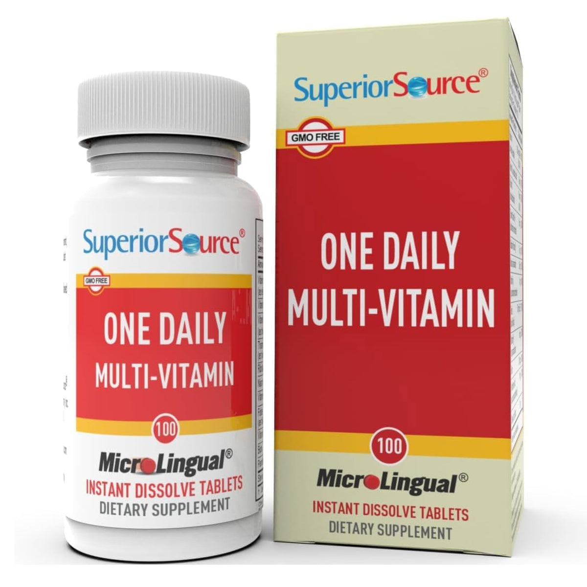 Superior Source One Daily multivitamin bottle on shelf supports daily wellness and convenience.