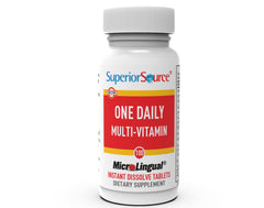 Superior Source One Daily facts panel displays ingredients and daily values.