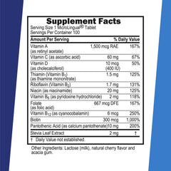 Close-up of the Superior Source One Daily label showing 11 essential vitamins.