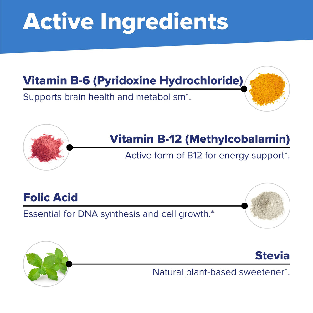 Senior-friendly sublingual vitamin bottle suitable for daily use.