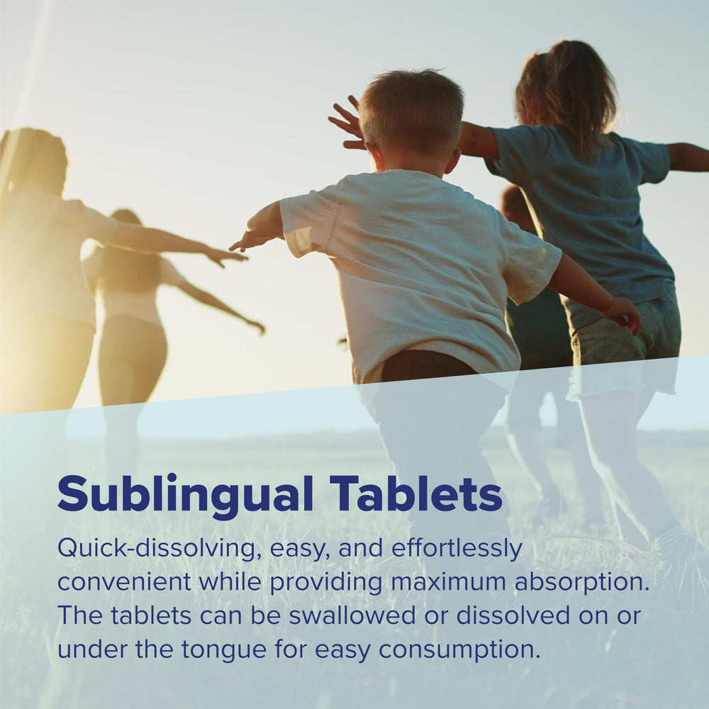 Superior Source sublingual tablets close-up showing easy under-tongue use.