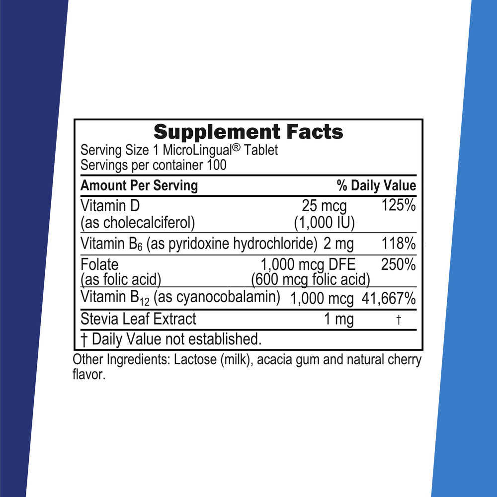 Superior Source Sublingual technology tablet dissolves quickly for fast nutrient absorption.