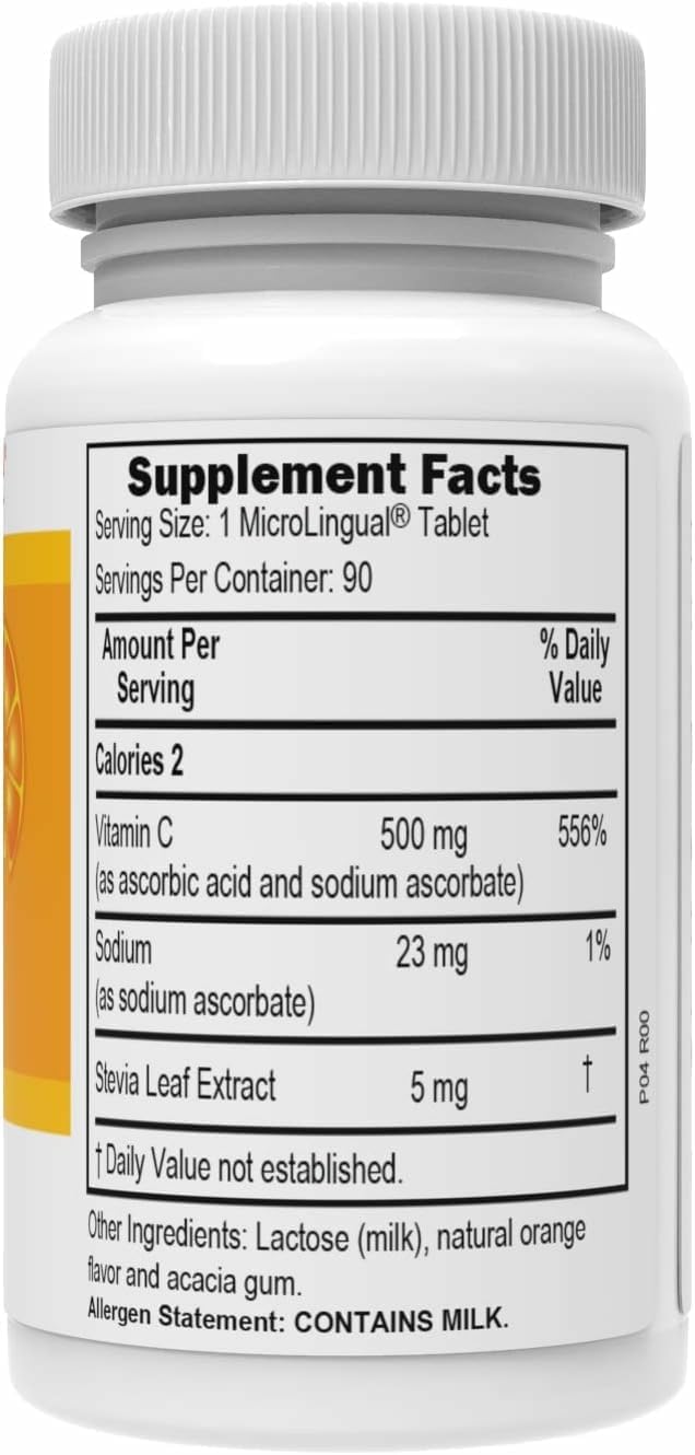 Superior Source vitamin C 500 mg buffered sodium ascorbate label highlighting gentle stomach support