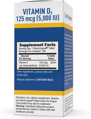 Superior Source D3 5000 IU tablet dissolving under tongue for rapid uptake