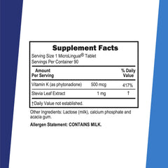 Superior Source Vitamin K1 bottle closeup highlighting compact, senior-friendly design.