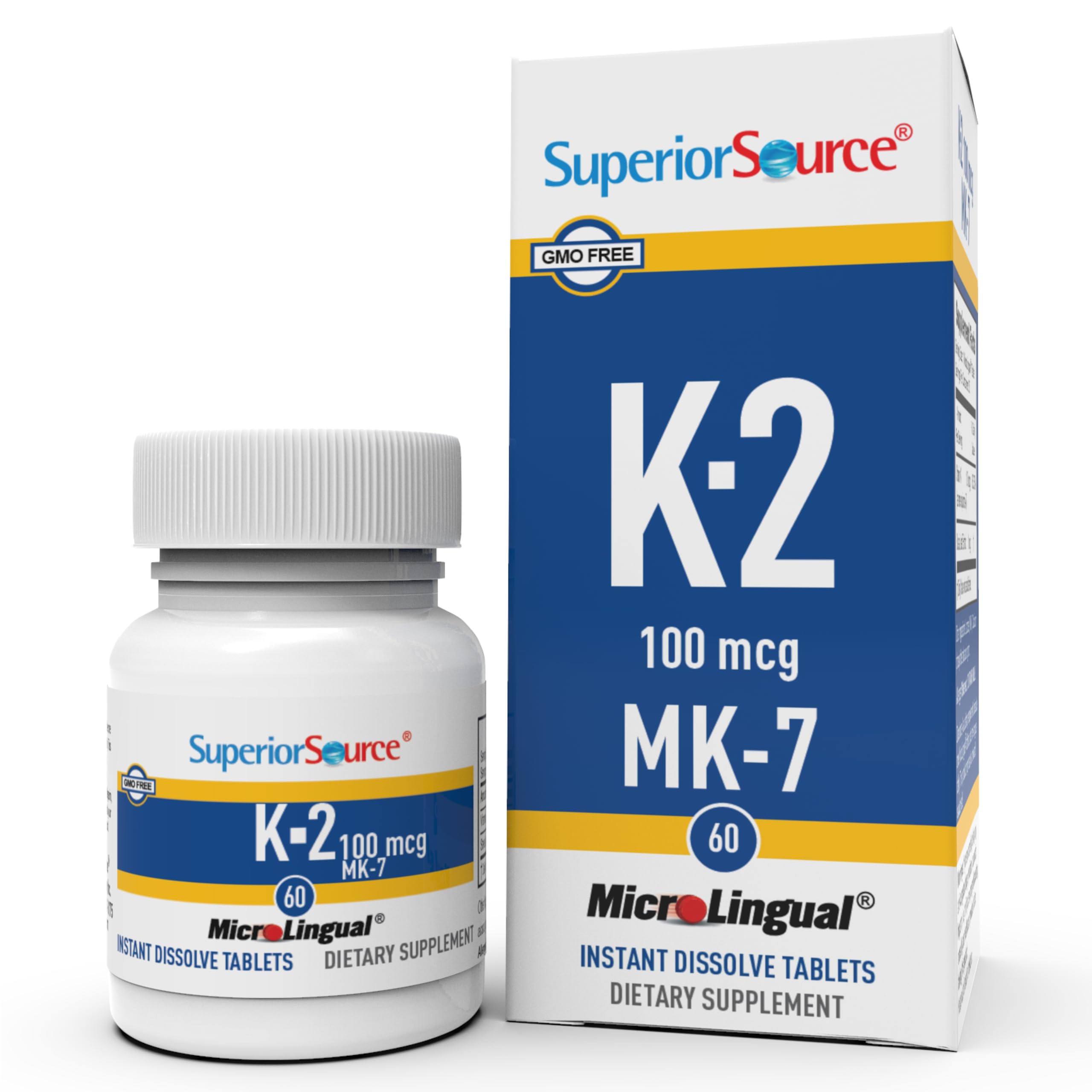 Close-up of the Superior Source Vitamin K2 MK-7 bottle ready for daily bone support.