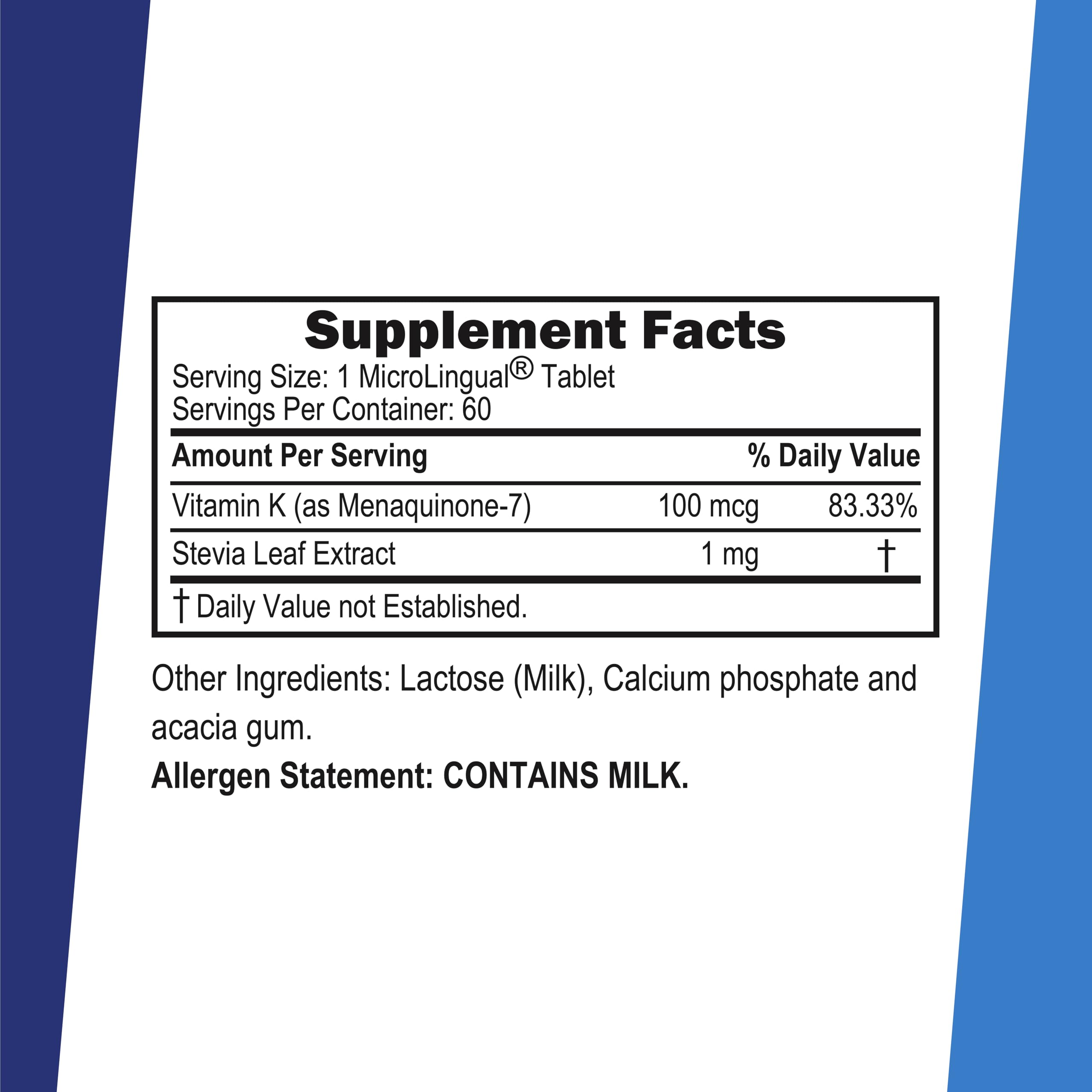 Tablet dissolving in the mouth from Superior Source Vitamin K2 MK-7 for fast absorption.