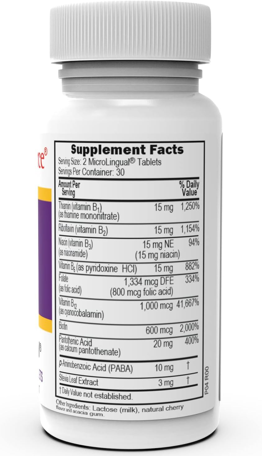 Superior Source Women’s B Complex sublingual-dissolution close-up shows rapid uptake.