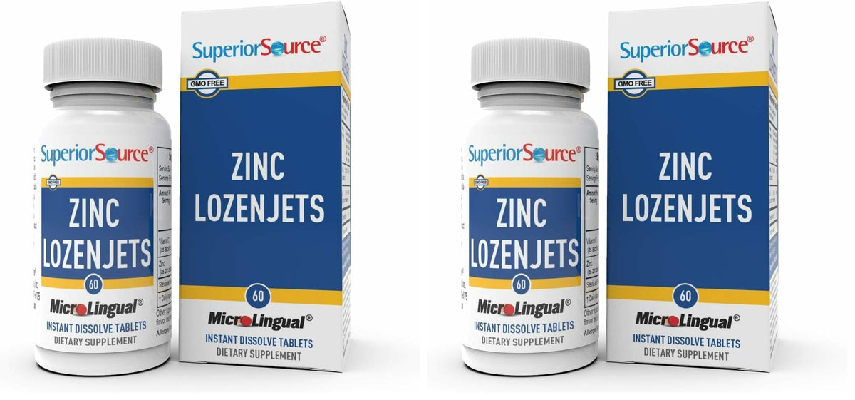 Superior Source Zinc Lozenjets bottle for daily immune support