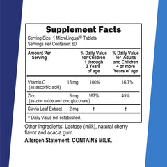 Superior Source Zinc Lozenjets label highlights 5 mg zinc and 15 mg vitamin C