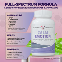 GABA and Ashwagandha ingredients highlighted for nervous system support.