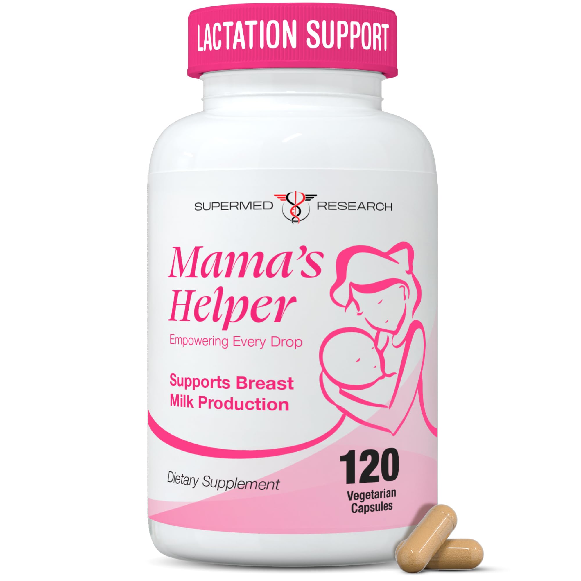 Supermed Research lactation bottle with goat's rue for steady breastmilk support