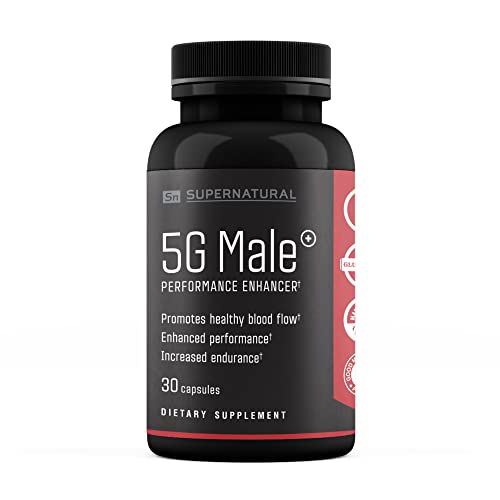 Supernatural Man 5G Male bottle label close-up with ingredients