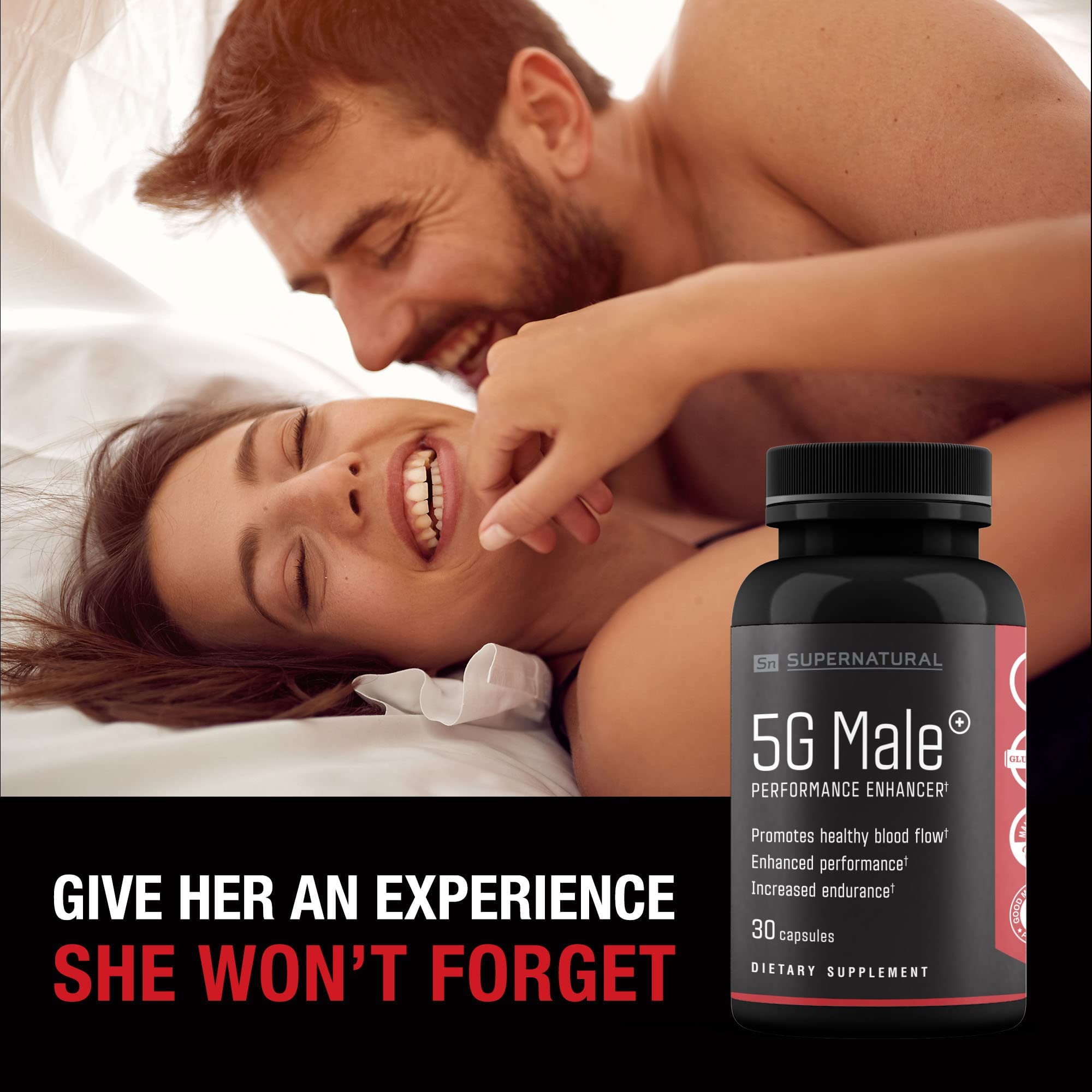 Supernatural Man 5G Male box packaging reinforces male wellness