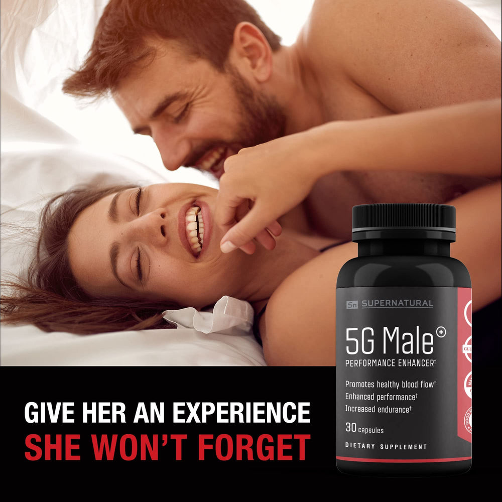 Supernatural Man 5G Male box packaging reinforces male wellness
