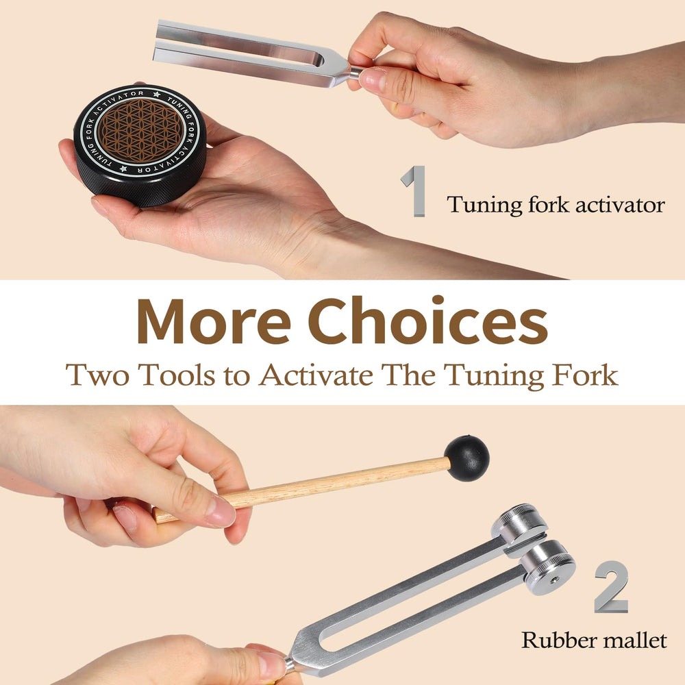 SUPERNIGHT 256 Hz tuning fork used during yoga session.