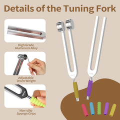 SUPERNIGHT 512 Hz tuning fork with sustained tone for focus.