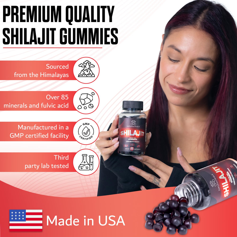 SUPERNUTRIALS Shilajit Gummies post-workout recovery and vitality support