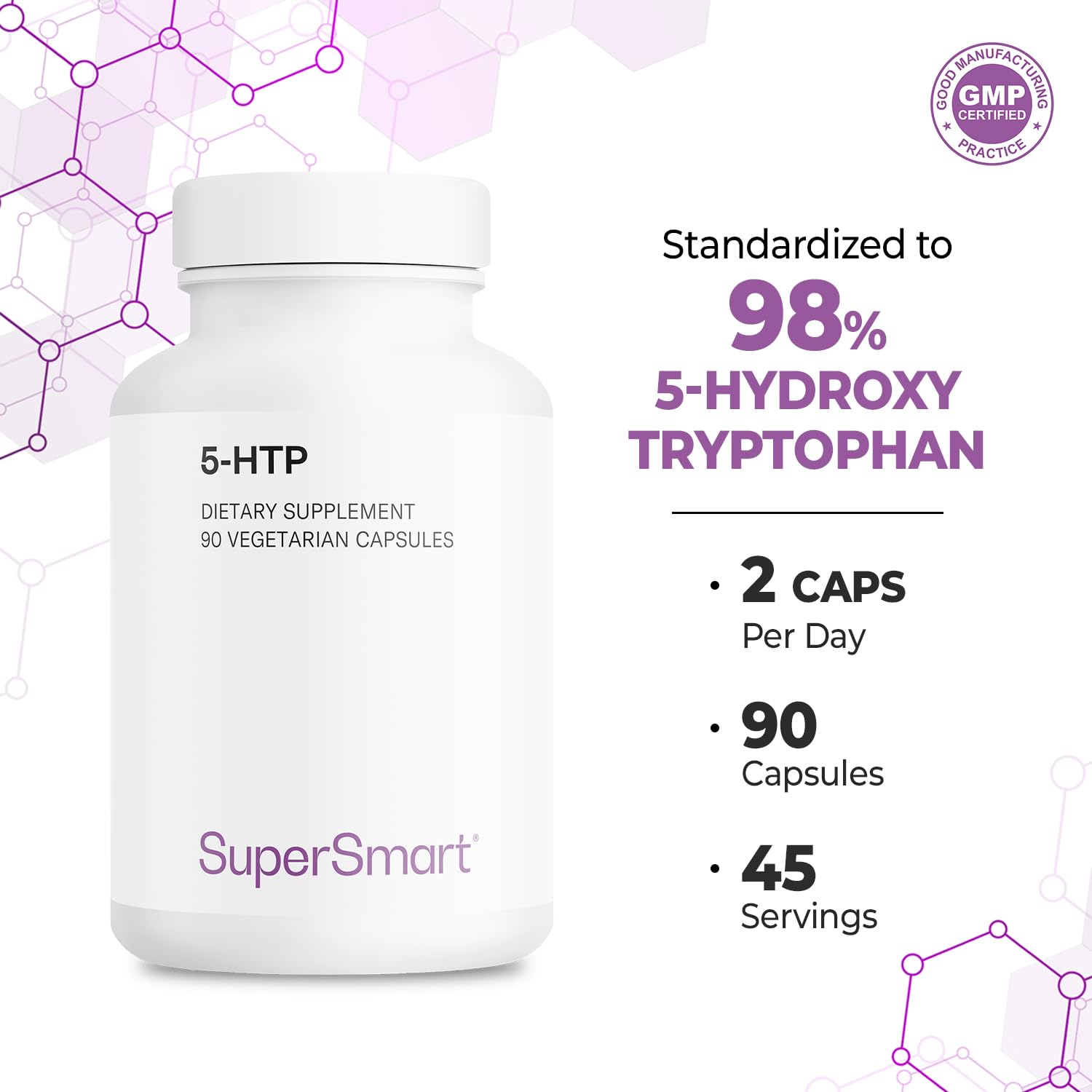 Supersmart packaging box emphasizing gluten-free vegan formula