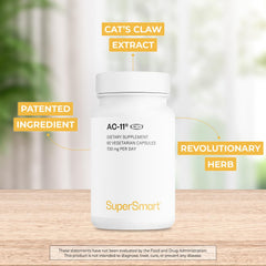 Label detail shows Uncaria tomentosa extract on Supersmart packaging.