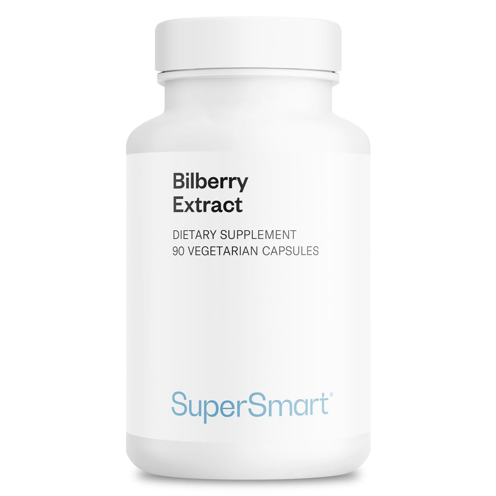 Supersmart bilberry extract bottle with high-strength 25% anthocyanosides for eye support