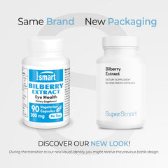 Supersmart bilberry extract capsules ready for daily supplementation