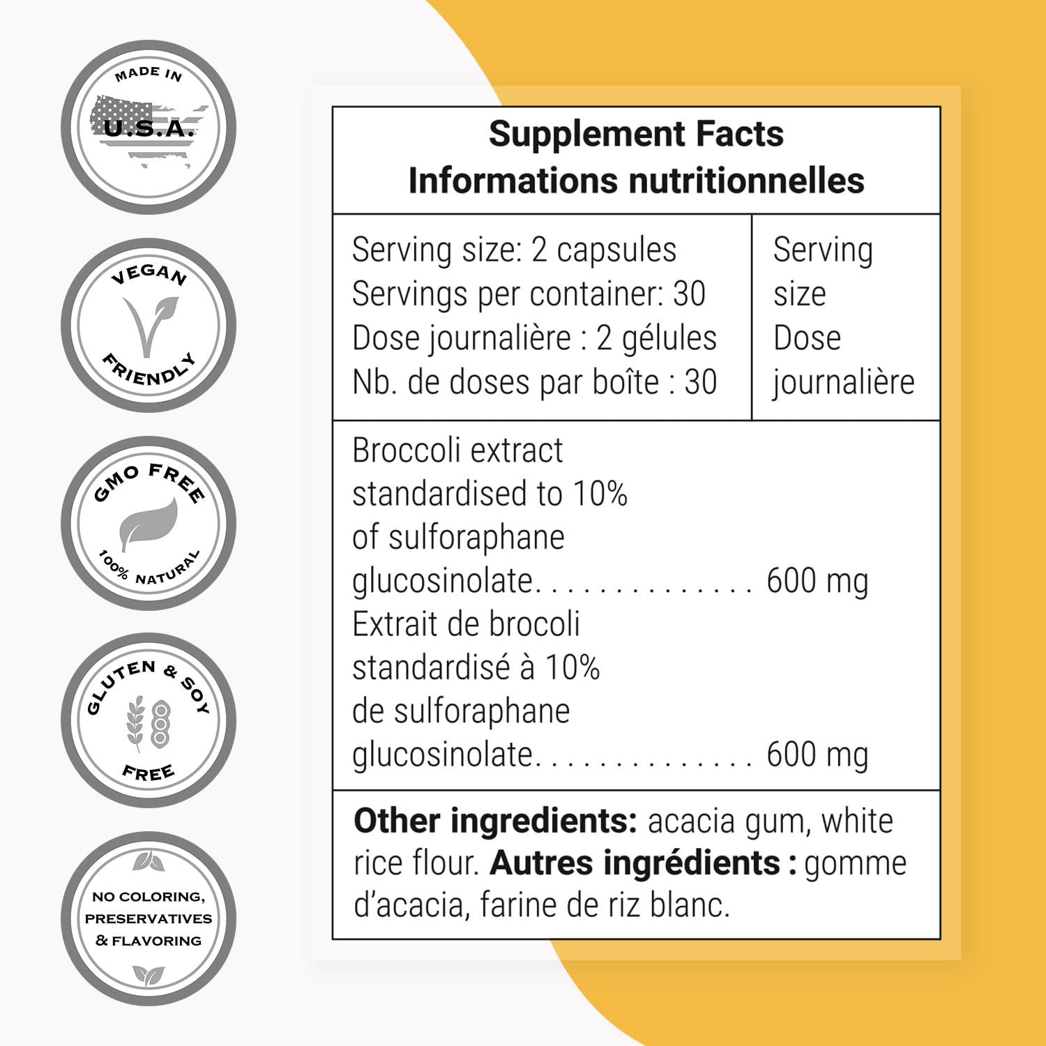 Supersmart broccoli sprouts extract close-up highlights potency.