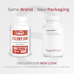 Supersmart Celery3nb capsules closeup showcasing simple daily intake.