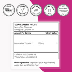 Serving size panel showing recommended daily intake