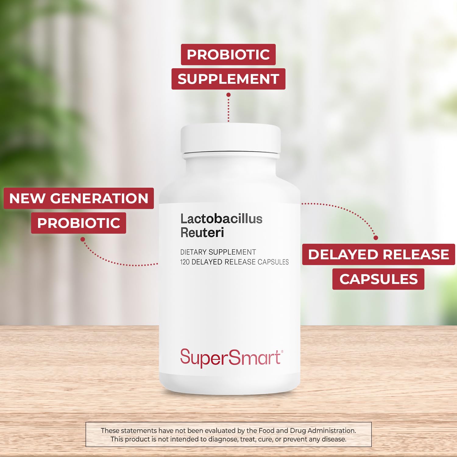 Supersmart delayed-release capsules close-up showing gastro-resistant design for better delivery