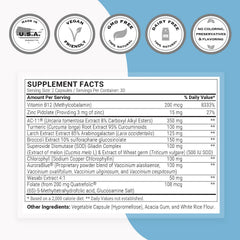 Front view of Supersmart DNA Repair bottle emphasizes gluten-free antioxidant blend.