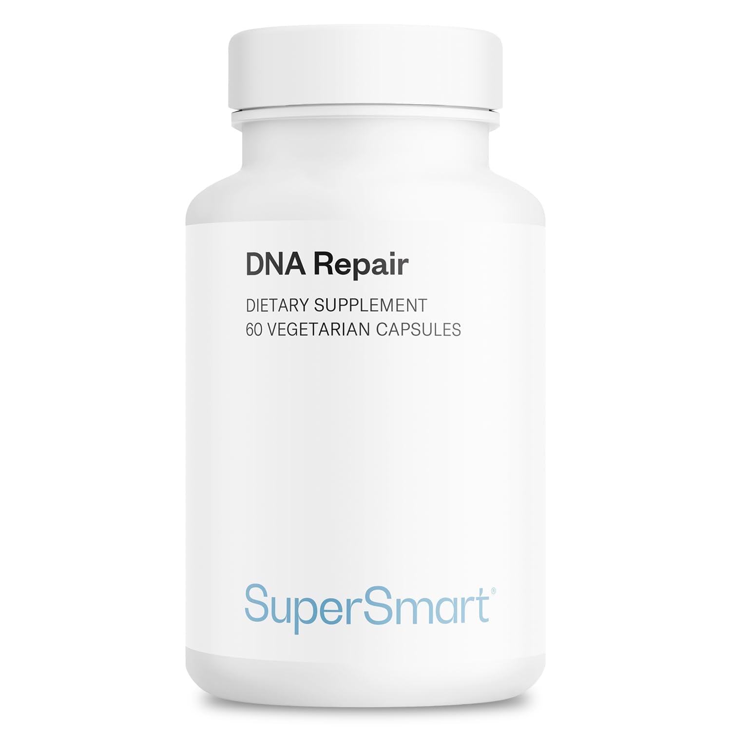 Supersmart DNA Repair bottle pour shows convenient daily antioxidant support.
