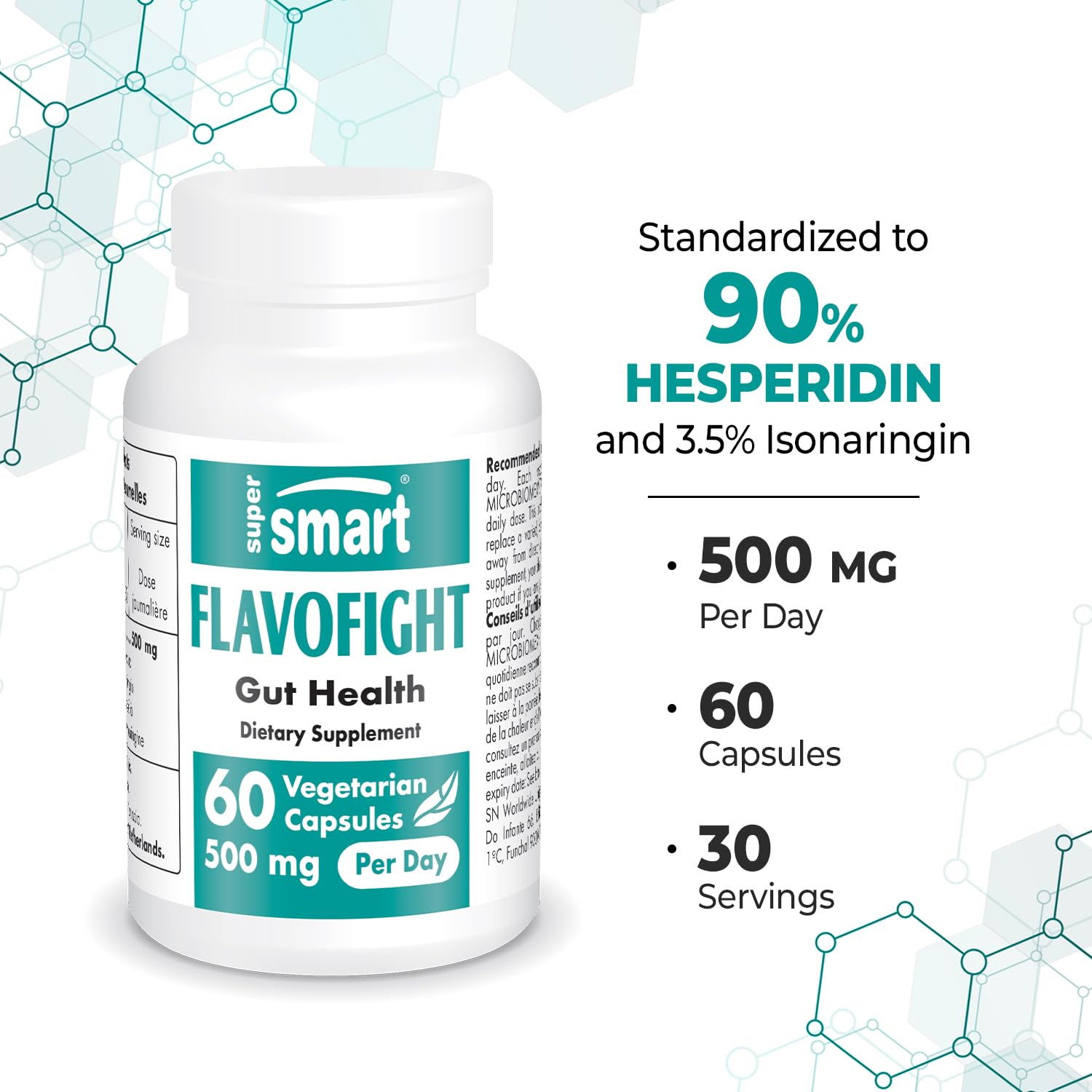 Supersmart FlavoFight pouring capsules demonstrates easy daily intake.