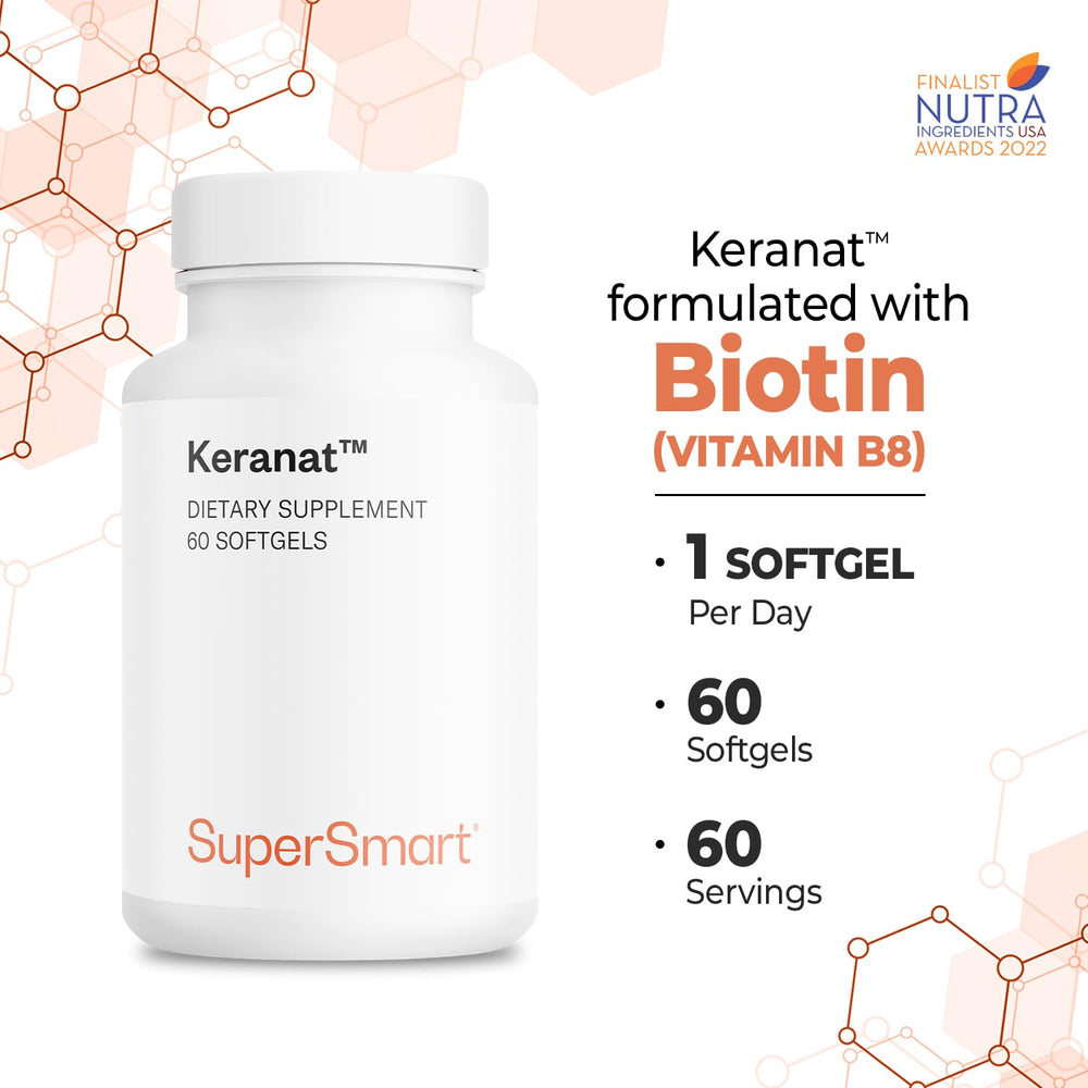Supersmart Keranat non-GMO and gluten-free label close-up