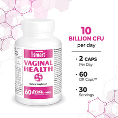 Supersmart Lactobacillus acidophilus capsules focus for targeted vaginal flora support.