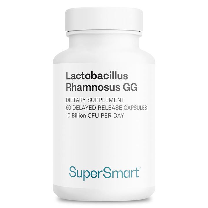 Supersmart LGG bottle front for daily probiotic support.