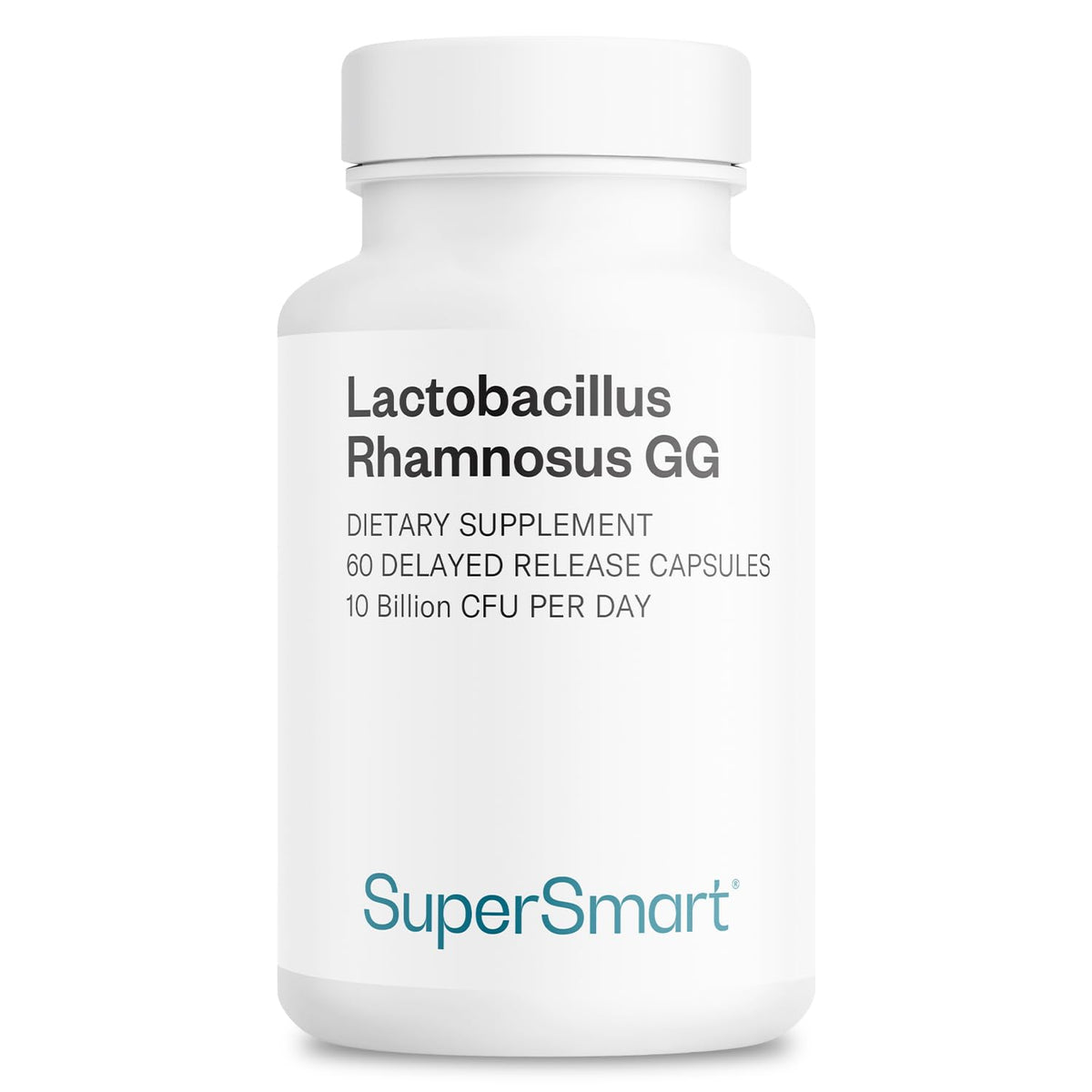 Supersmart LGG bottle front for daily probiotic support.