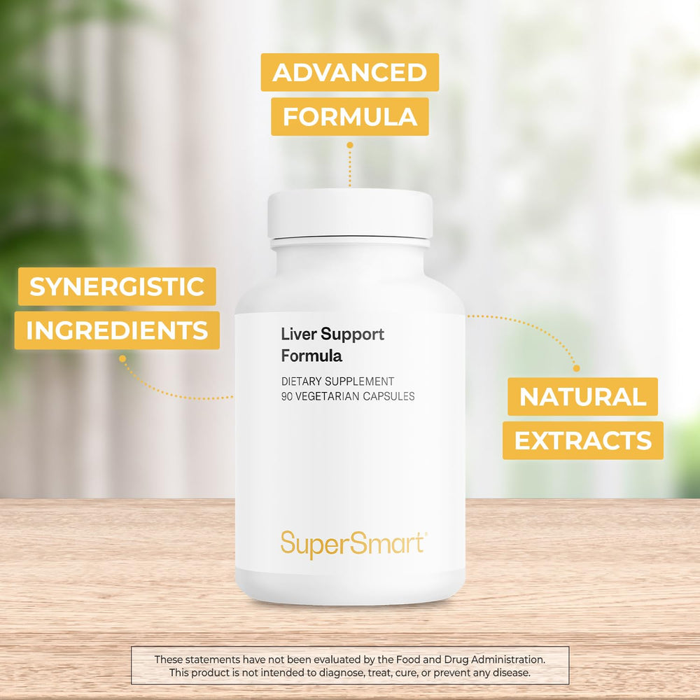 Supersmart Liver Support capsules dispensed for easy daily intake.