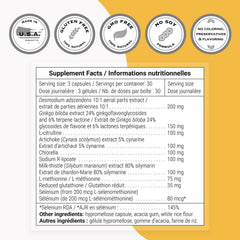 Supersmart Liver Support ingredients artichoke and milk thistle close-up.