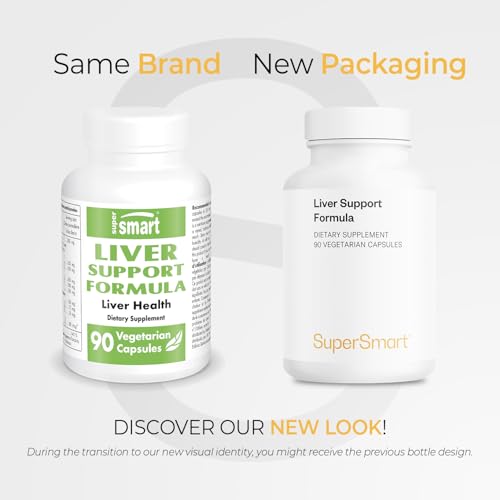 Supersmart Liver Support label close-up highlights milk thistle and silymarin content.