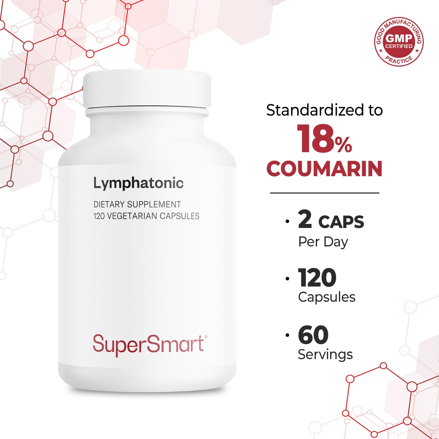 Supersmart Lymphatonic daily-use scene, two-capsule routine for a simple daily ritual.