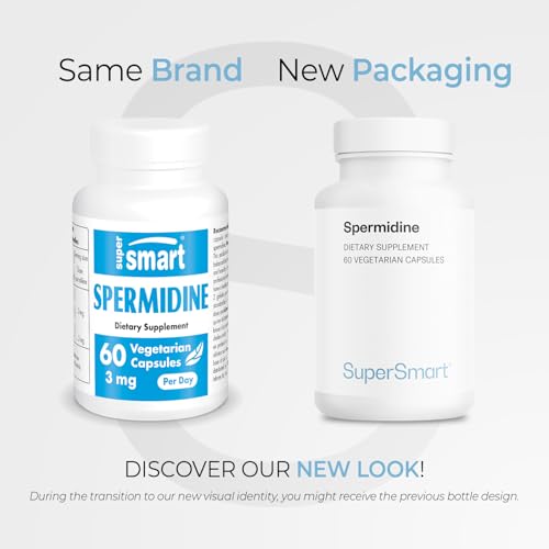 Supersmart rice starch extract illustration showing standardized 3 mg spermidine per day.