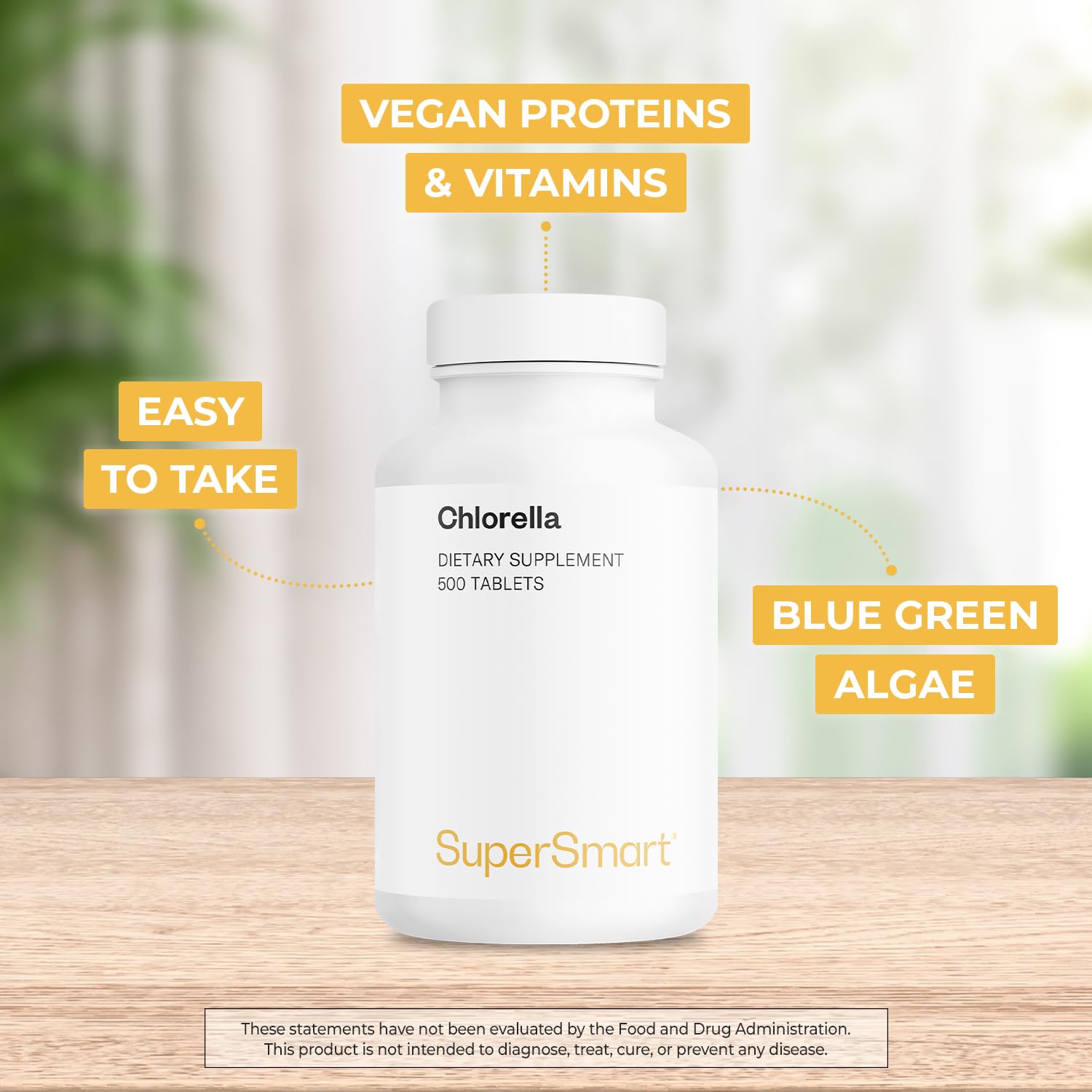 Yaeyama Chlorella ingredients label on packaging.
